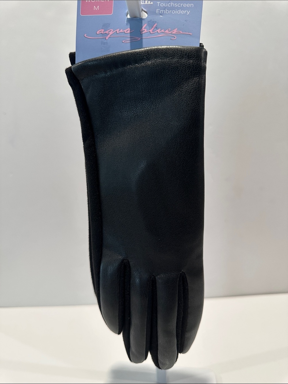 NWT Aqua Blues Ladies Smary Touchscreen. Embroidery gloves. Size M